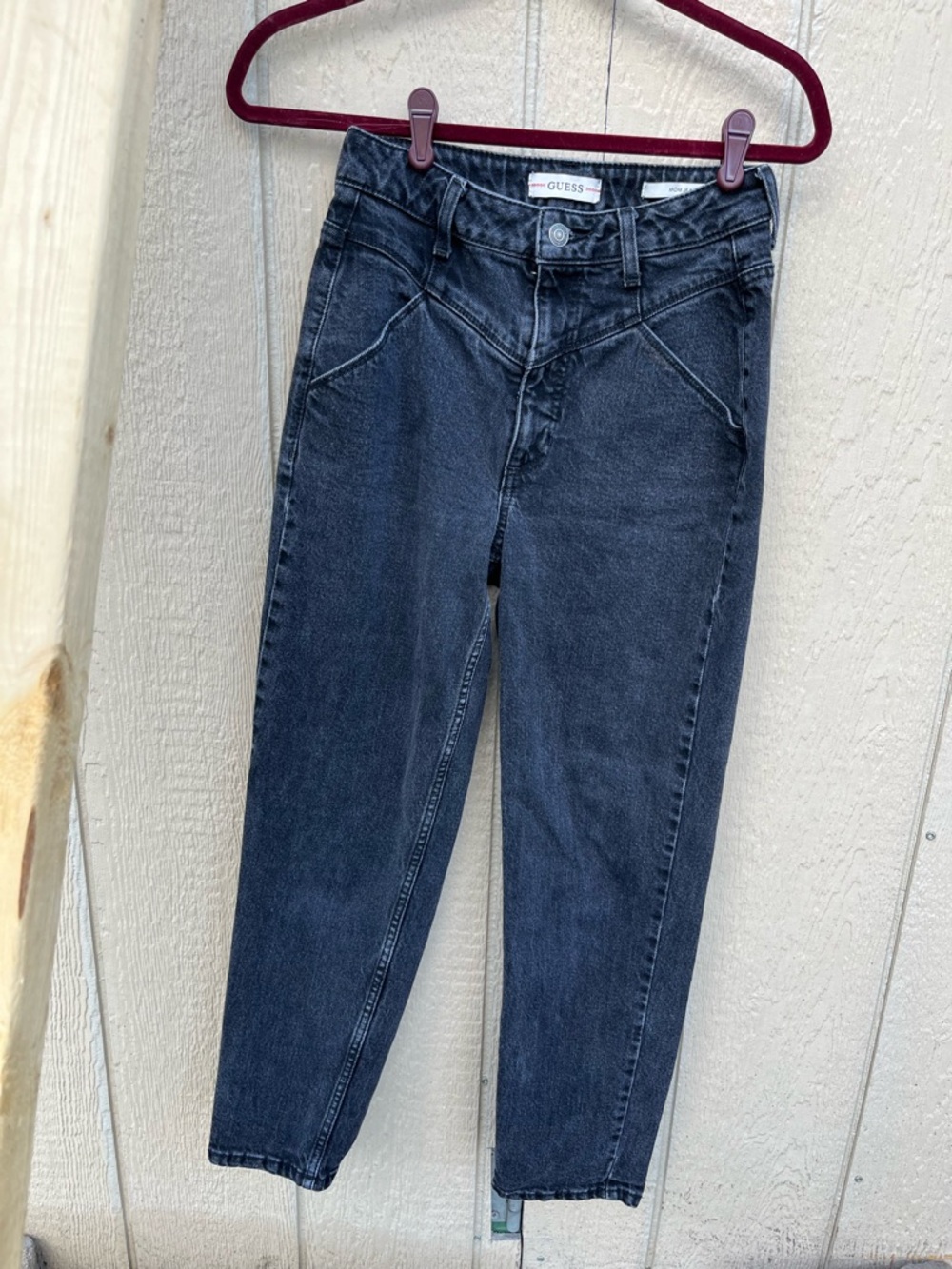 Guess High Waisted Mom Jean Western V-Yoke Size 26